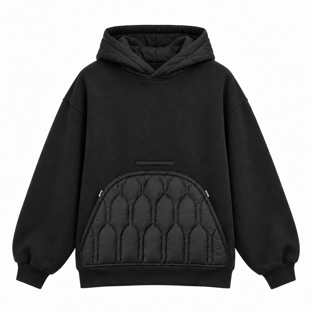 The Charcoal Quilted Hoodie