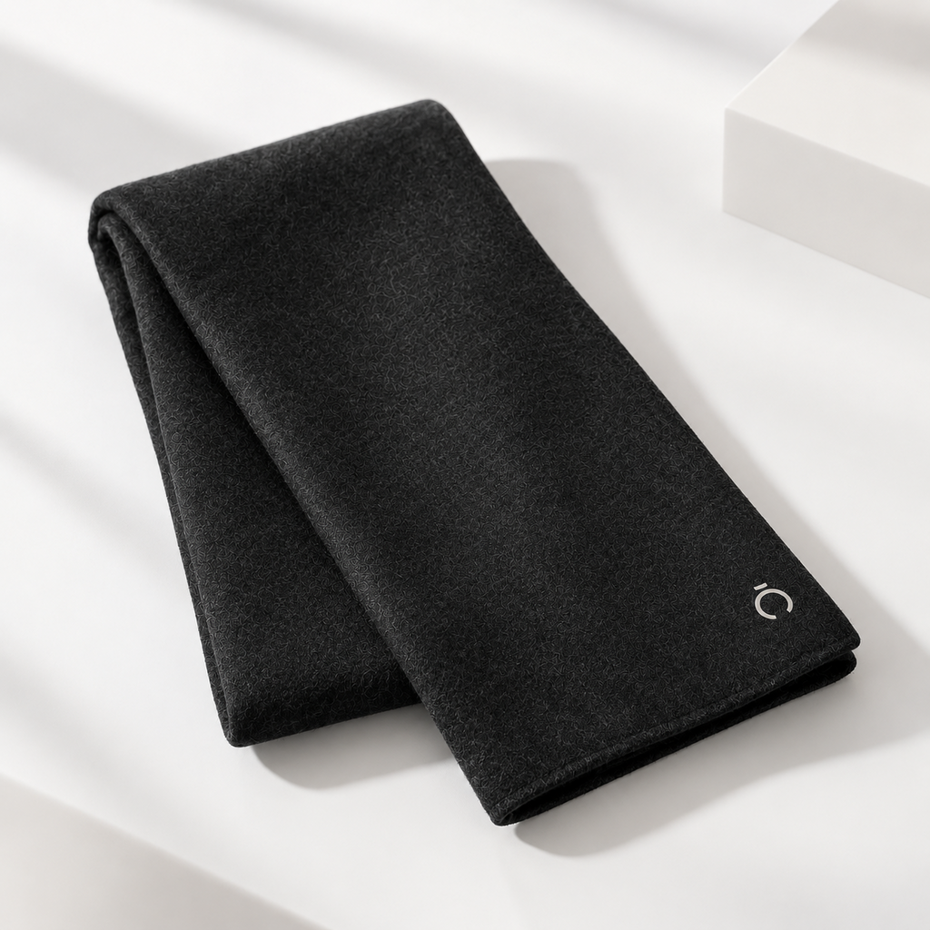 Classic Black Knit Scarf