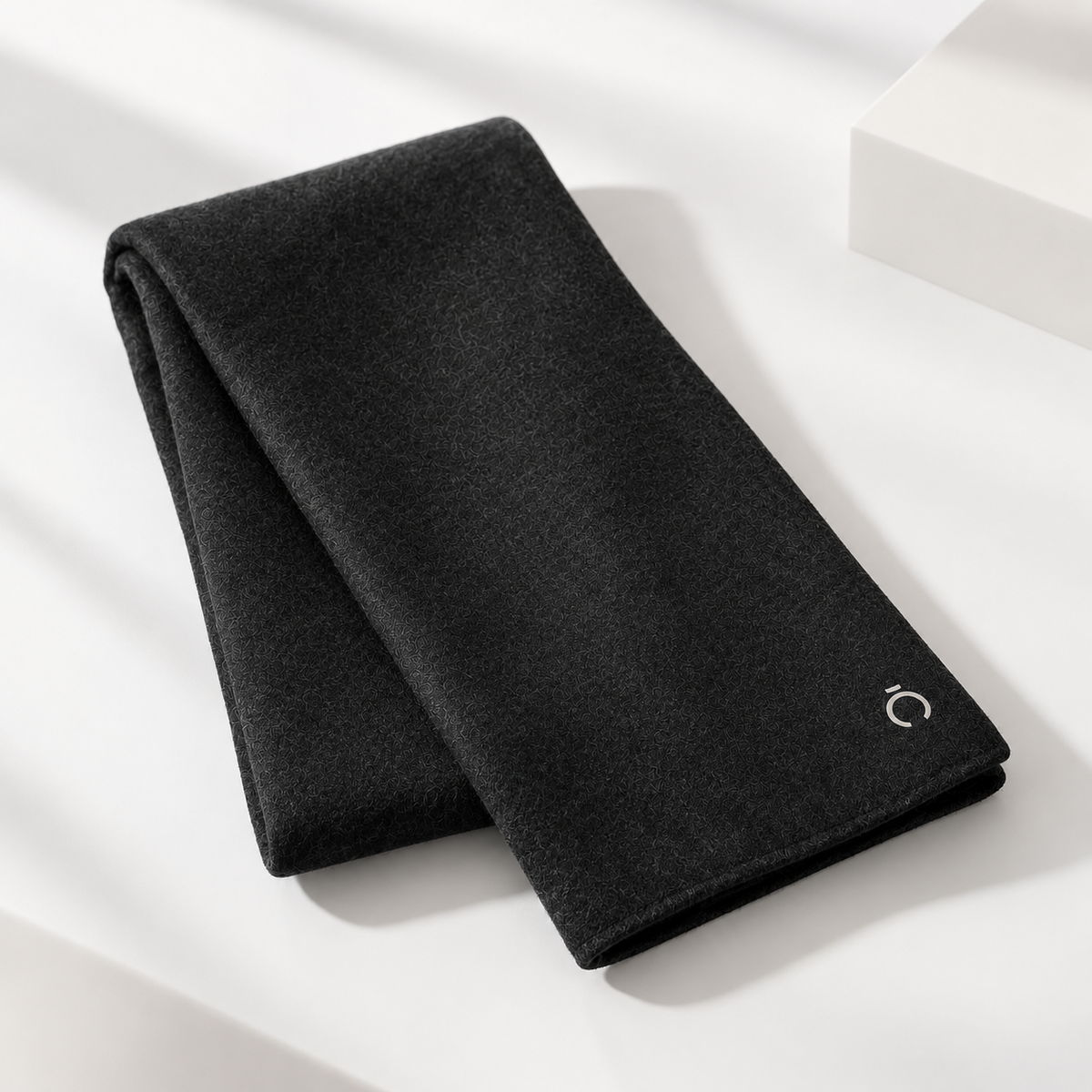 Classic Black Knit Scarf