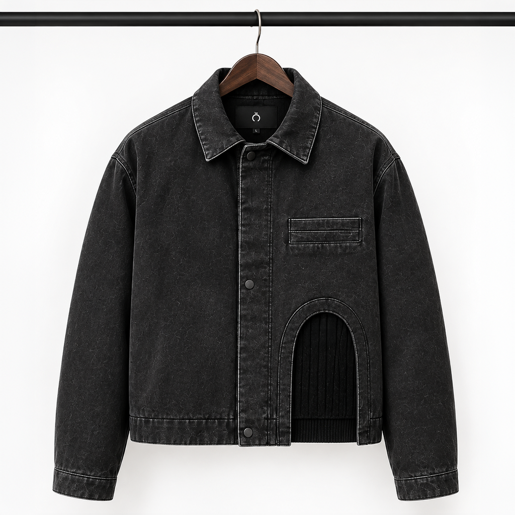 Washed Black Denim Jacket