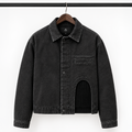 Washed Black Denim Jacket