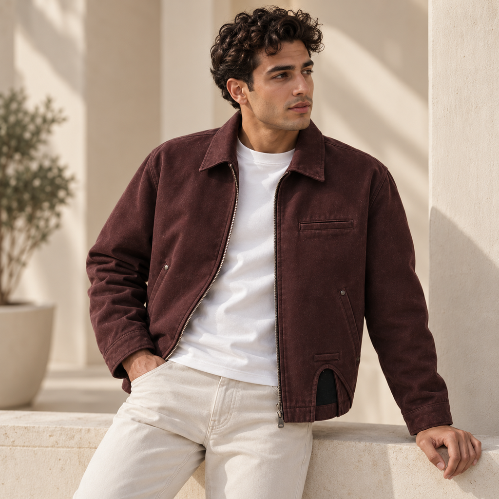 Burgundy Workwear Jacket