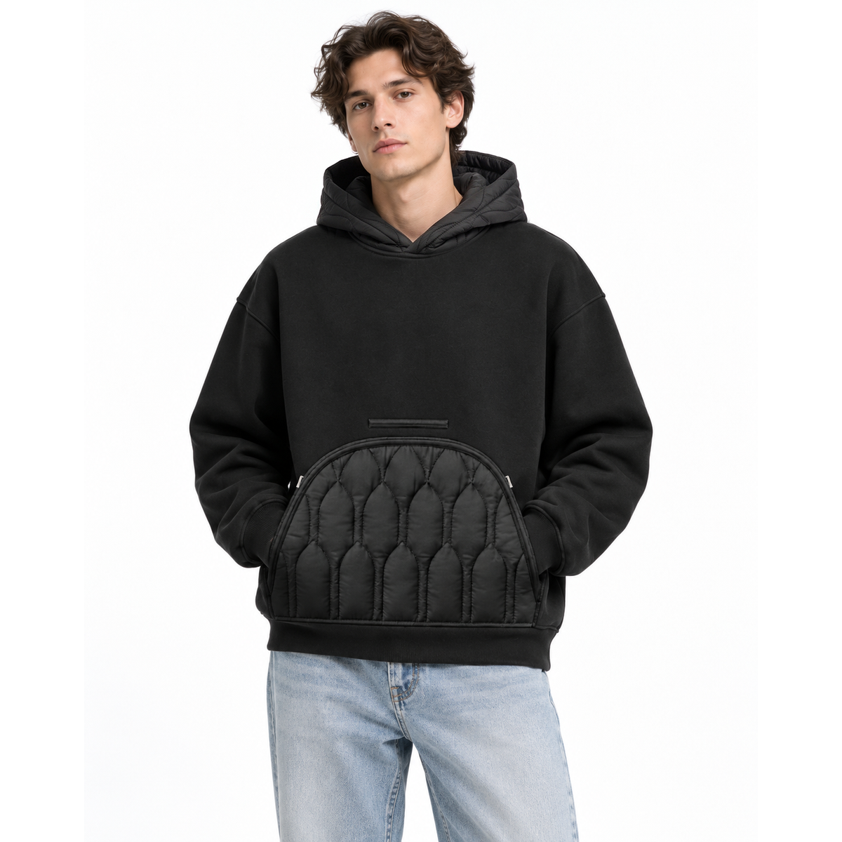 The Charcoal Quilted Hoodie